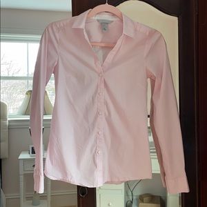 H&M | White/Pink polka dot shirt